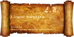 Linges Margitta névjegykártya